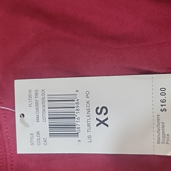 NWT Dark Red Carolyn Taylor Turtleneck size XS - Picture 4 of 6